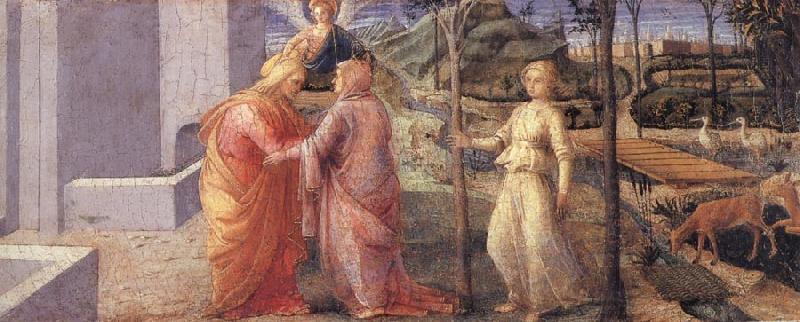 Fra Filippo Lippi The Meeting of Joachim and Anna at the Golden Gate oil painting image
